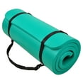 thumbnail image 1 of Signature Fitness 1" Extra Thick Exercise Yoga Mat with Carry Strap, Green, 1 of 5