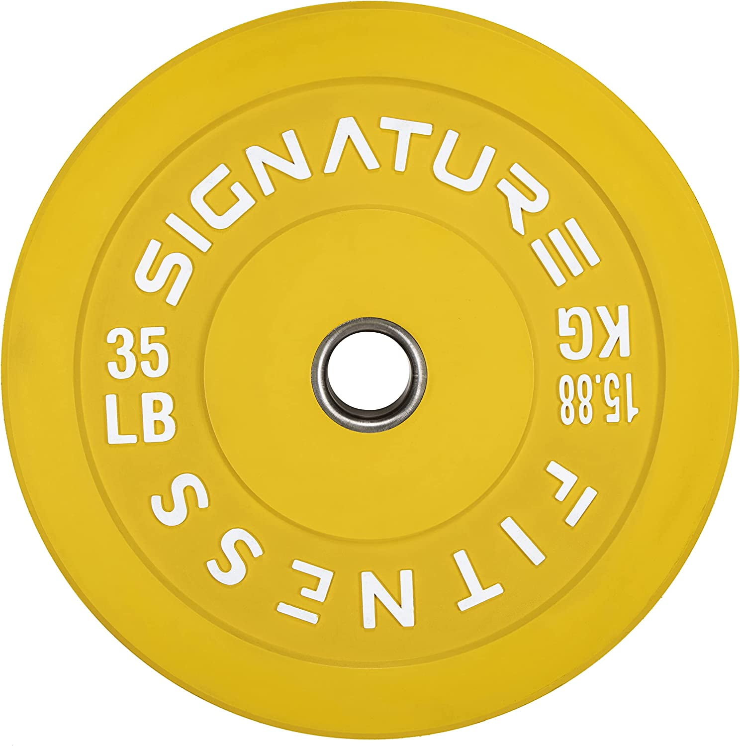 Signature Fitness 100% Virgin Rubber Bumper Plates, 10-55 lbs, Low Odor