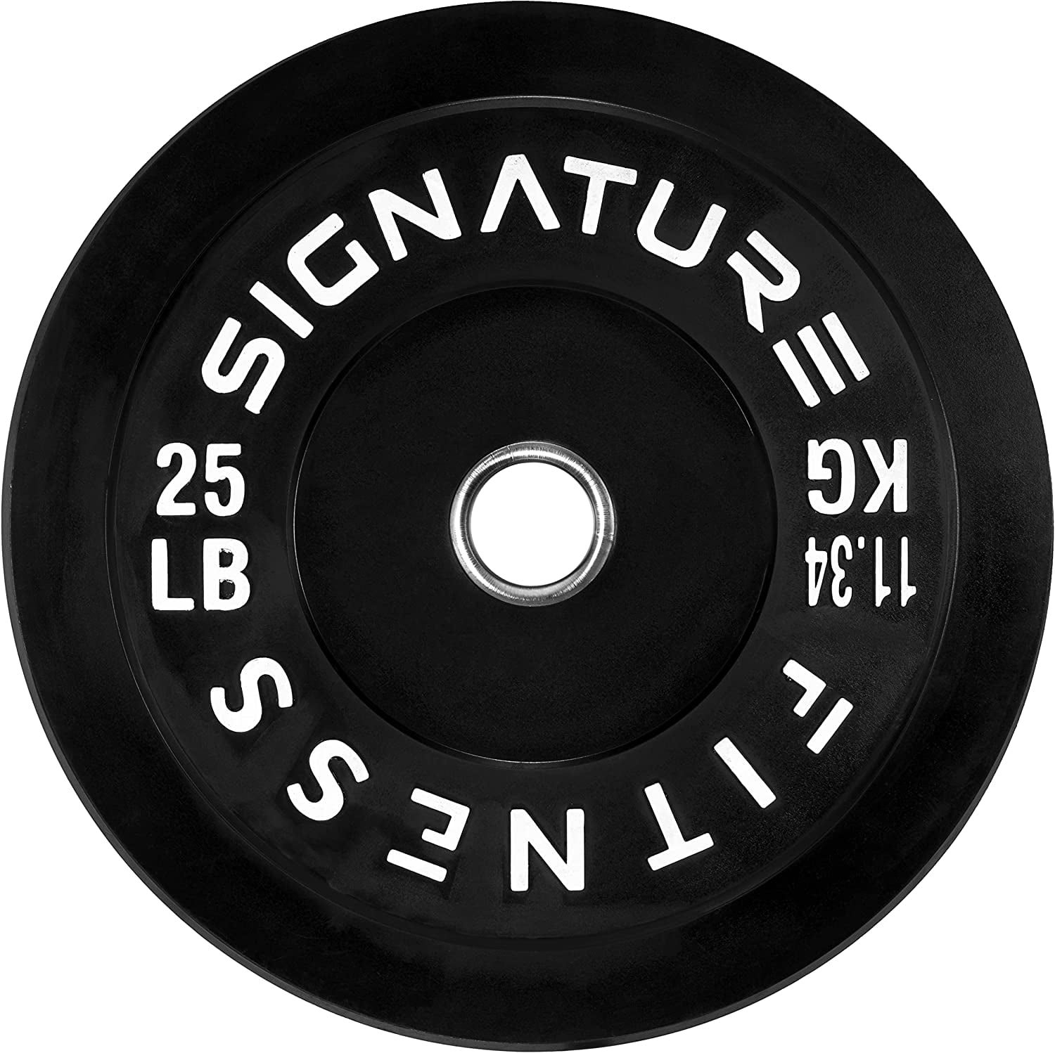 Signature Fitness 2 In. Olympic Bumper Plate Weight Plates with Steel Hub - 100% Virgin Rubber