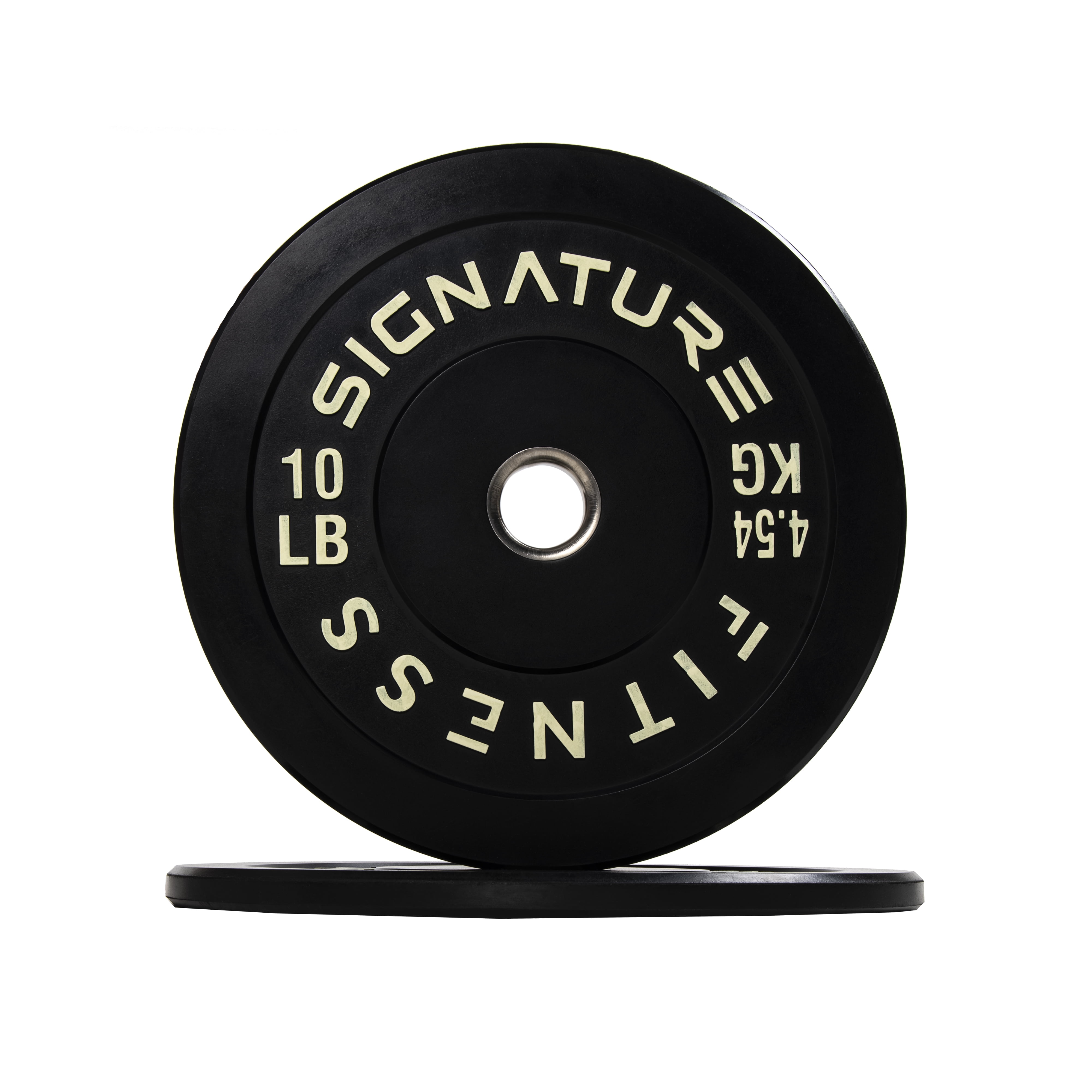 Signature Fitness 2 Olympic Bumper Plate Weight Plates With Steel Hub In Pairs Or Sets 100 4160