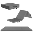 thumbnail image 1 of Signature Fitness 2ft x 6ft x 2in Folding Gymnastics Mat, 3-Panel Exercise Mat for Yoga, Tumbling, Stretching, Home Gym, PVC Leather + EPE Foam, Multiple Colors, 1 of 5
