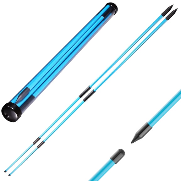 Signature Fitness 48" Collapsible Golf Alignment Sticks, 2-Pack Golf Swing Trainer & Practice Rods,Blue