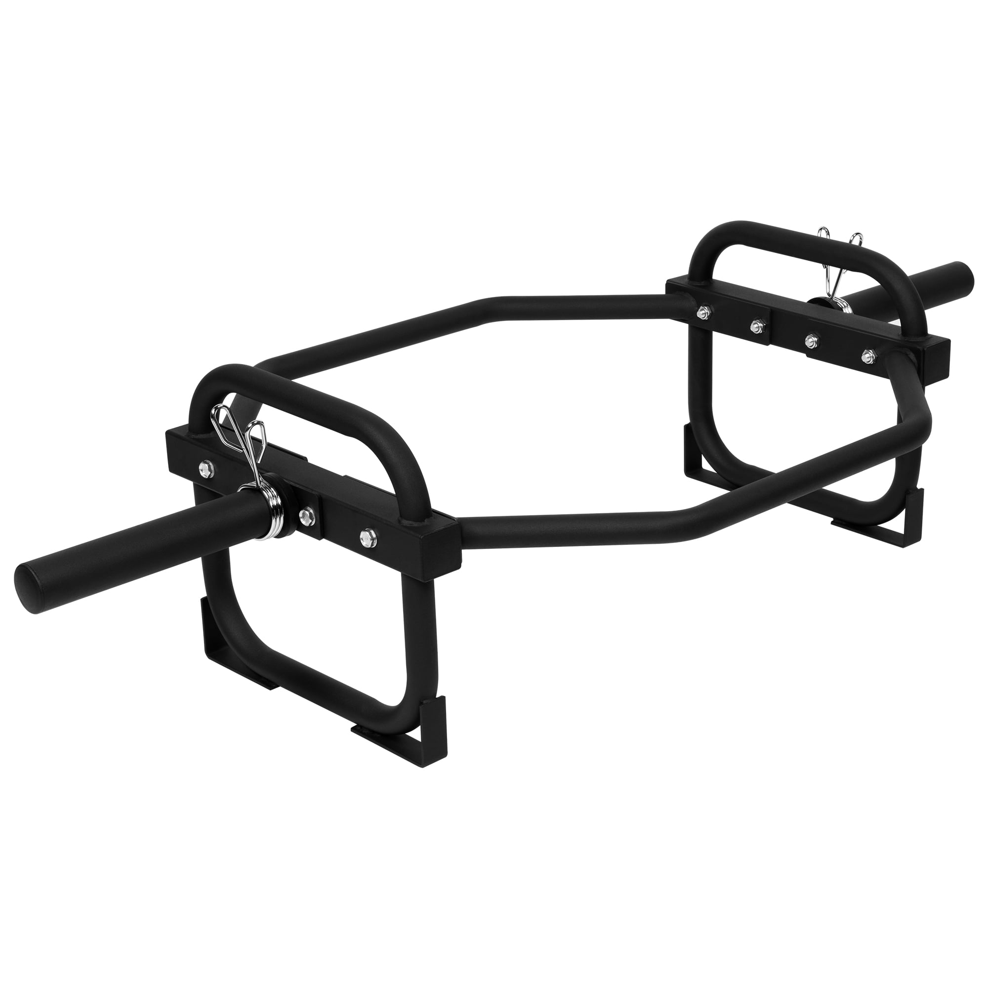 Signature Fitness 5FT Professional Steel Closed-End Barbell, 2-Inch Olympic Sleeve, Black and Red