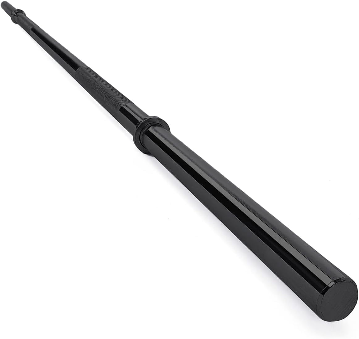 Signature Fitness 7FT 1IN Black Straight Barbell – Heavy-Duty Alloy Steel Weightlifting Bar for Home & Commercial Gym
