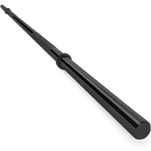 Signature Fitness 7FT 1IN Black Straight Barbell – Heavy-Duty Alloy Steel Weightlifting Bar for Home & Commercial Gym