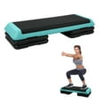thumbnail image 1 of Signature Fitness Adjustable Aerobic Step Platform with 4 Risers, Non-Slip Stepper for Home Gym Workouts – 16", 28", 43", Pink/Blue/Gray, 1 of 5