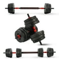 thumbnail image 1 of Signature Fitness Adjustable Dumbbell Set, Portable Design with Changeable Weight Plates and Non-Slip Handles for Home Gym Workouts, 1 of 7