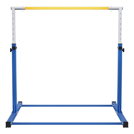 Signature Fitness Adjustable Folding Steel Gymnastics Bar, Blue