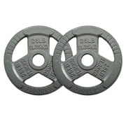 Signature Fitness Cast Iron Weight Plates for Strength Training, Fits 2-Inch Barbell, Multiple Size Options