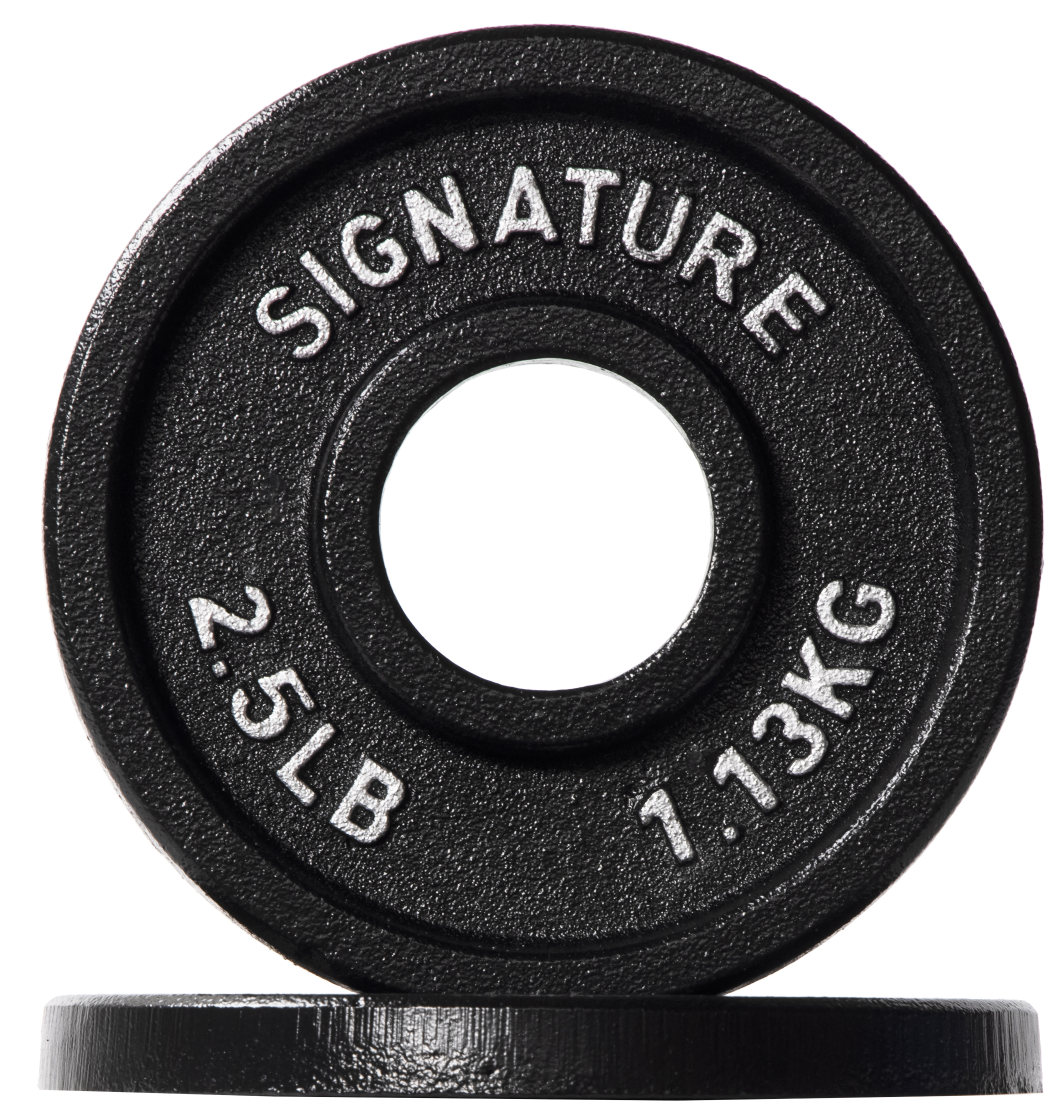 Signature Fitness Deep Dish 2 In. Olympic Cast Iron Weight Plates with E-Coating