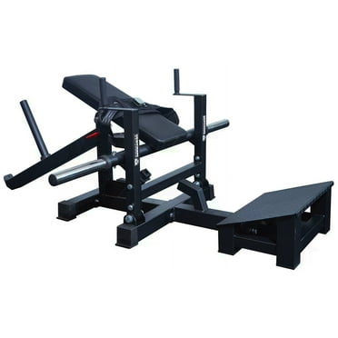 Signature Fitness Glute Bridge Plate-Loaded Hip Thrust Machine, Black, Steel Frame, 176.37 lb