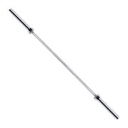 Signature Fitness Olympic Straight Barbell, 6FT Alloy Steel Weightlifting Bar with 2IN Sleeves, Silver Finish for Bench Press and Squats