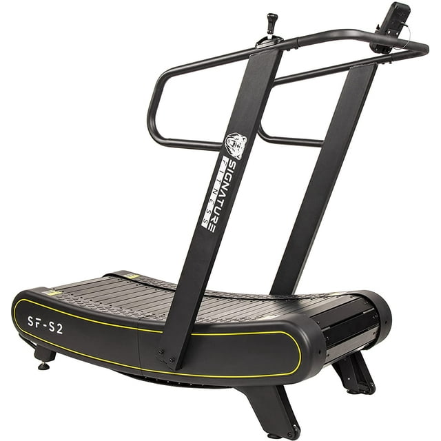 Signature Fitness SF-S2 Sprint Demon - Motorless Curved Sprint Treadmill with Adjustable Levels of Resistance - 300 lb Capacity
