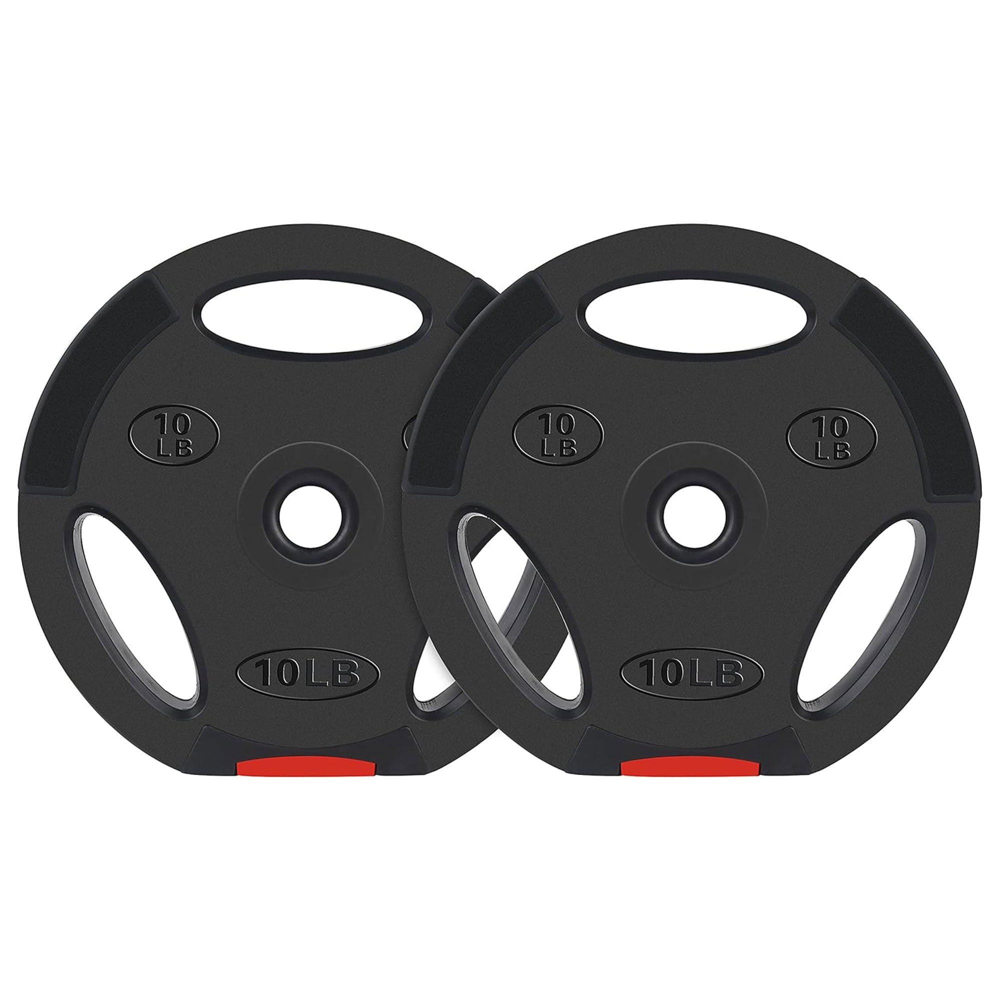 BalanceFrom Olympic Bumper Plate Weight Plate with Steel Hub Black 10 lbs Single Walmart