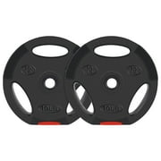 Signature Fitness Standard 10 Pound Coded Weight Plate, Black Set of 2