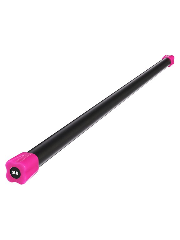Total Body Workout Padded Steel Weighted Bar, 5 Pounds