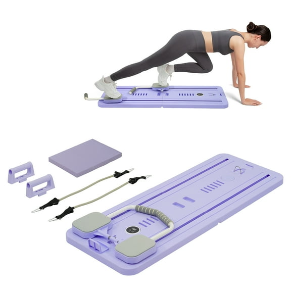 Signature Fitness Ultimate Pilates & Home Fitness Machine,Indoor Core & Full Body Workout, Adjustable Exercise Trainer for Abs & Muscles, Available in Purple or White