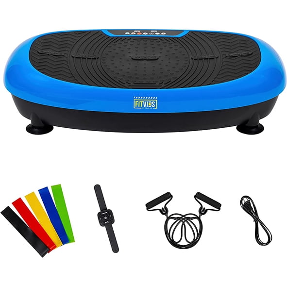 Signature Fitness Vibration Plate Exercise Machine, 500lbs Capacity with Resistance Loops and Resistance Band