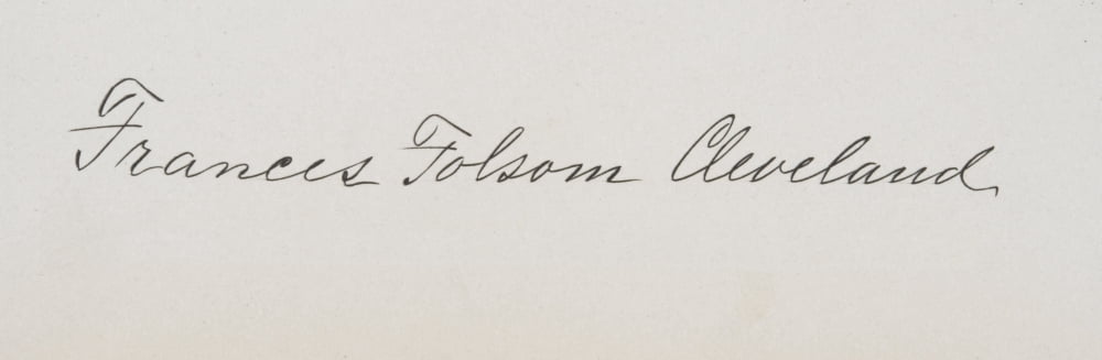 Signature Of Frances Clara Folsom Cleveland Preston 1864 To 1947 Wife Of Stephen Grover Cleveland 22Nd President Of The United States Of America Canvas Art - Ken Welsh Design Pics (25 x 8)