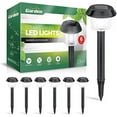 thumbnail image 1 of Restored Signature Garden Solar Garden Lights - Auto On/Off Outdoor Bright Solar Pathway Lights - Waterproof (6 Pack, Black) (Refurbished), 1 of 8