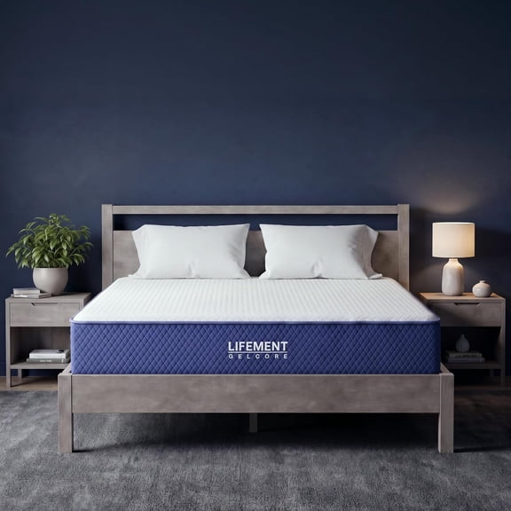 LIFEMENT Twin Gel Core Grid Mattress, Advanced Gel Core Grid, Medium Firm, Motion Isolation & Pressure Relief, CertiPUR-US Certified, 10 Inch