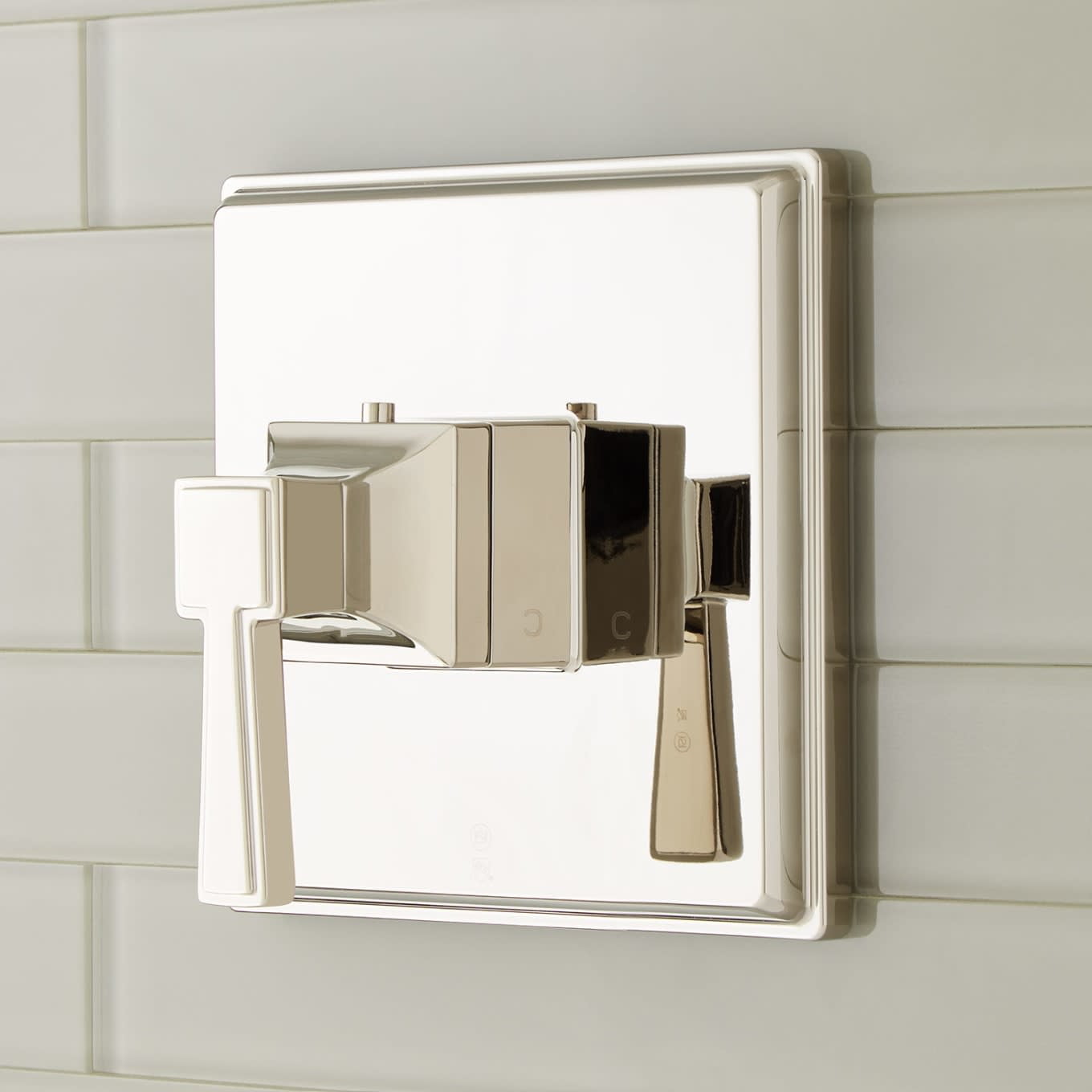 Signature Hardware 448243 Pinecrest Thermostatic Lever Handle - Nickel ...