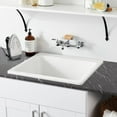 thumbnail image 1 of Medford, 23x18 Acrylic Dual Mount Laundry Sink, White, 1 of 5