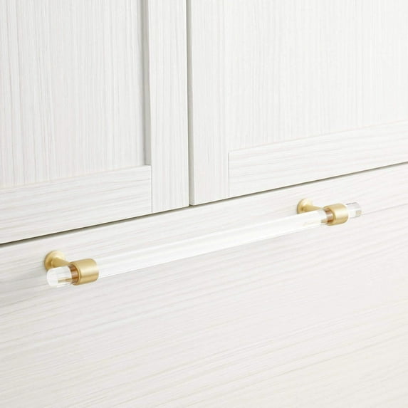 Signature Hardware 450364 12" Beryn Acrylic Appliance Pull - Satin Brass