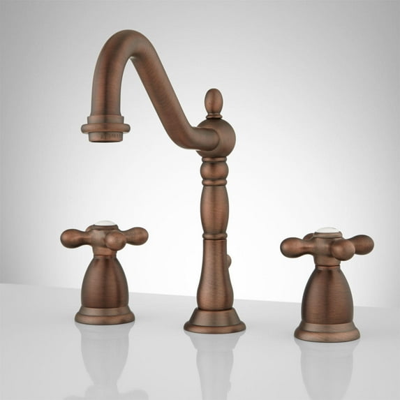 Signature Hardware 900890 Victorian 1.2 GPM Widespread Bathroom Faucet - Bronze