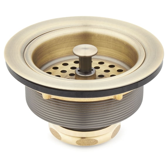 Signature Hardware 902367 3-1/2" Basket Strainer For Sinks Up To 7/8" Thick - Brass