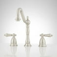 thumbnail image 1 of Victorian Gooseneck Lavatory Faucet - Metal Lever Handles - Brushed Nickel-LEAD FREE, 1 of 6