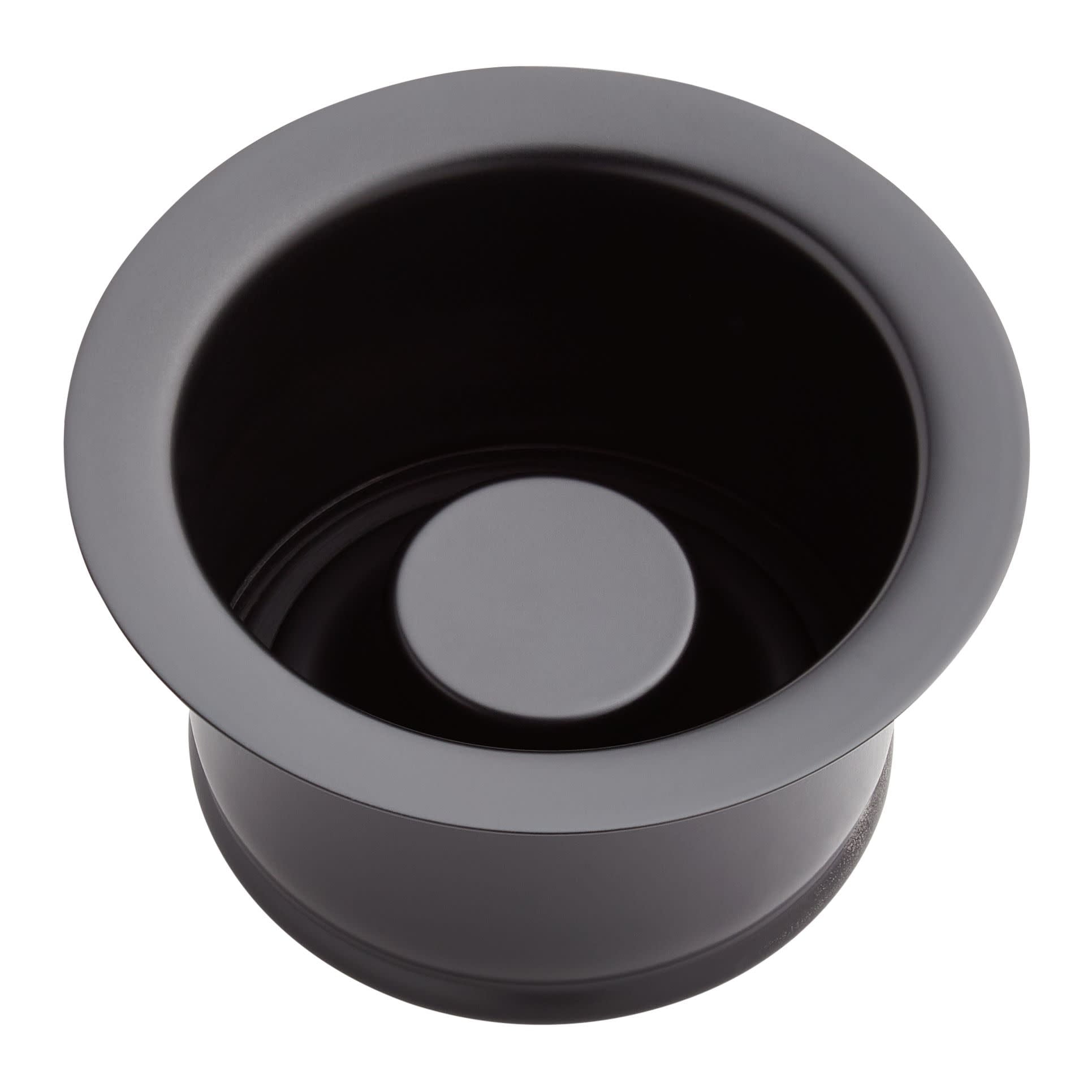 Open Box Signature Hardware 919214 3-1/2" Brass Kitchen Garbage Disposal Flange And Stopper - Black