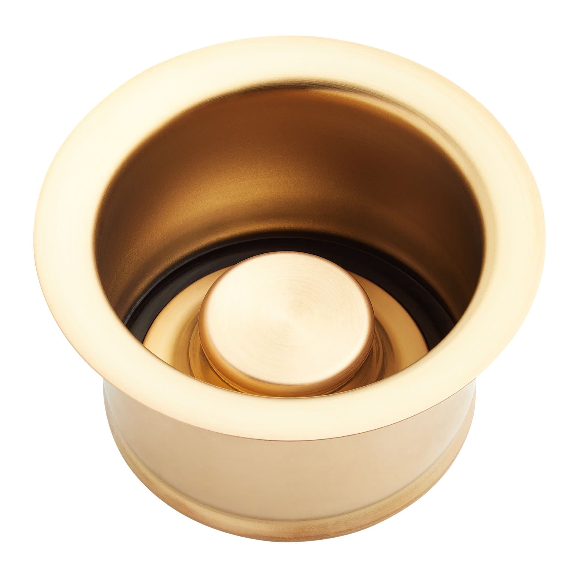 Open Box Signature Hardware 919214 3-1/2" Brass Kitchen Garbage Disposal Flange And Stopper - Gold