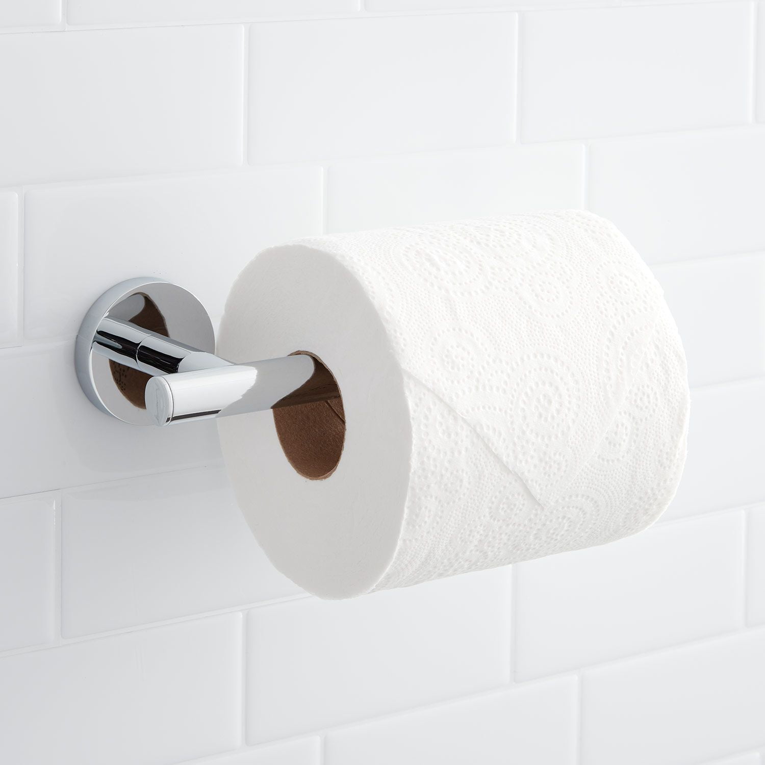 Chrome Wall-Mounted Single Post Toilet Paper Holder