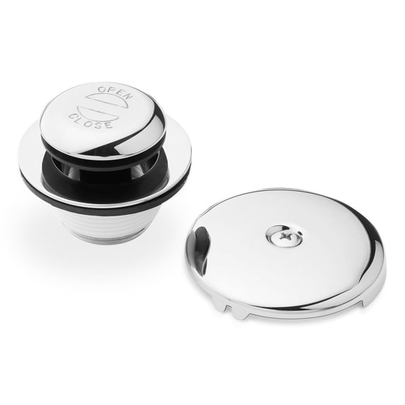 Signature Hardware 948039 Alcove Tub Pop-Up Drain & Overflow Cover - Chrome