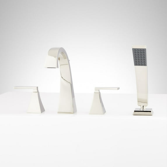 Signature Hardware 948686-Lv Vilamonte Deck Mounted Roman Tub Filler Faucet - Polished Nickel