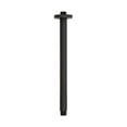 thumbnail image 1 of Signature Hardware 948958-12 12" Round Ceiling-Mount Shower Arm - Black, 1 of 1