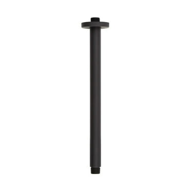 Signature Hardware 948958-12 12" Round Ceiling-Mount Shower Arm - Black