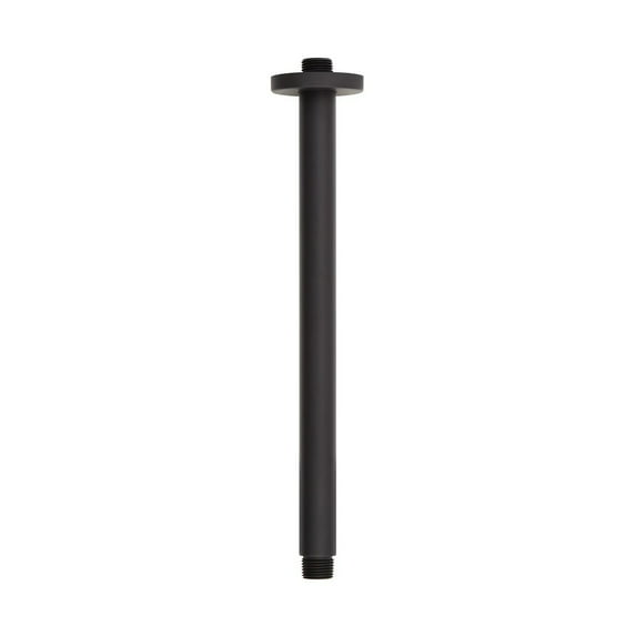 Signature Hardware 948958-12 12" Round Ceiling-Mount Shower Arm - Black