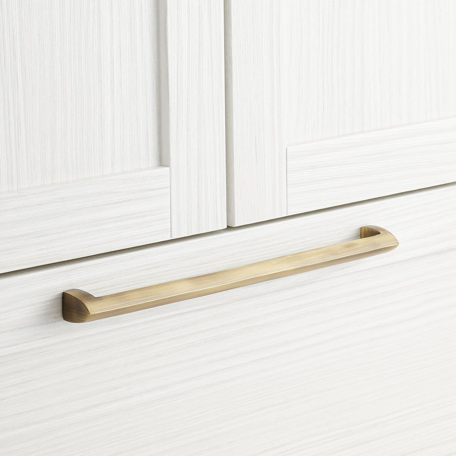 Brushed Gold Solid Brass Appliance Pull with Mounting Hardware