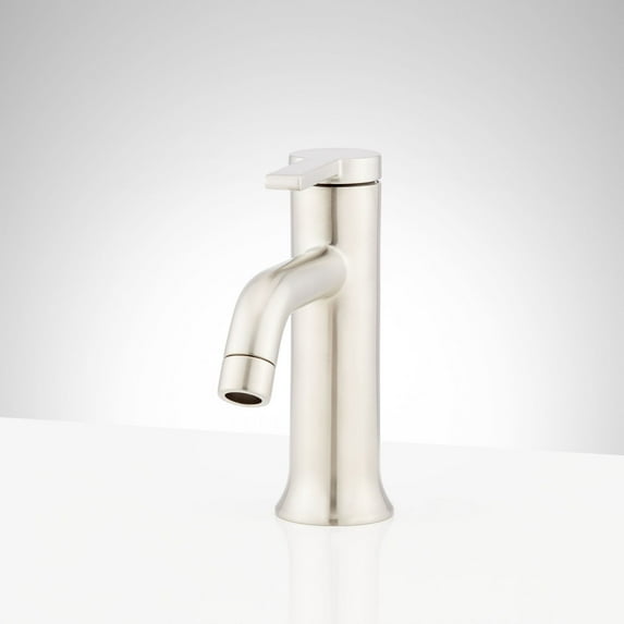 Signature Hardware 951344 Lentz 1.2 GPM Single Hole Bathroom Faucet - Nickel