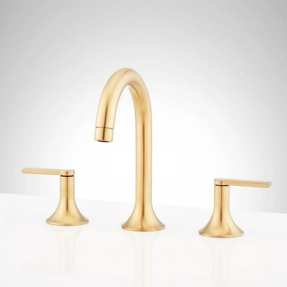 Signature Hardware 951346 Lentz 1.2 GPM Widespread Bathroom Faucet - Gold