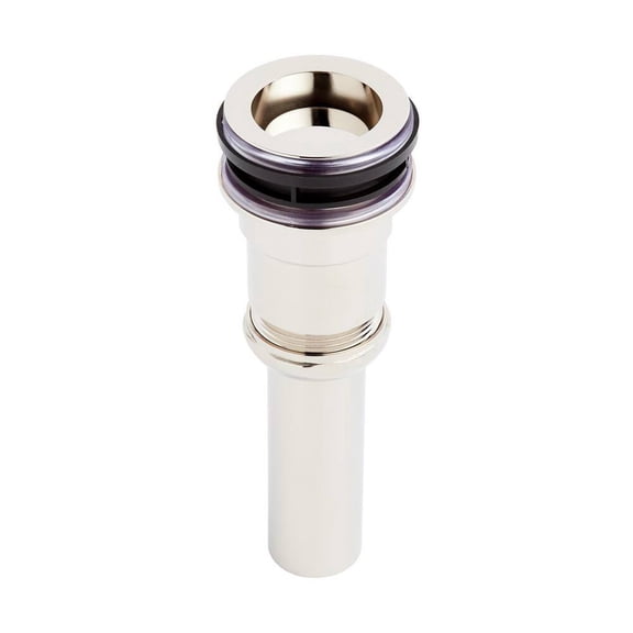 Open Box Signature Hardware Pop-Down Bathroom Sink Drain with Overflow - Polished Nickel