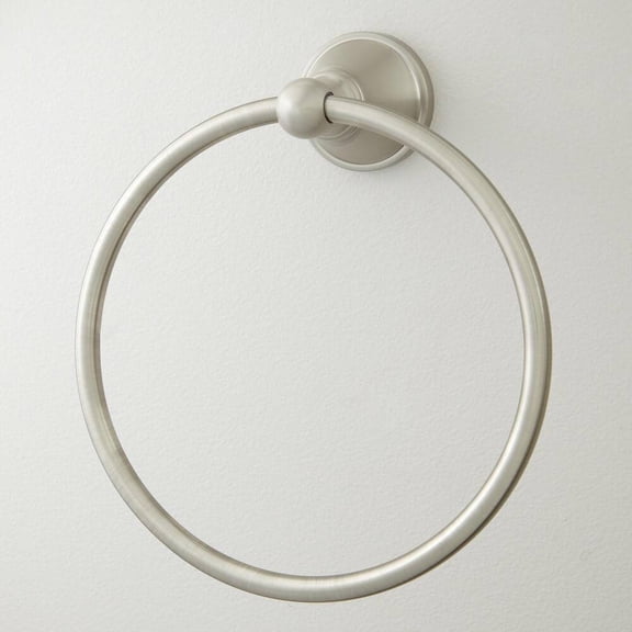 Open Box Signature Hardware Seattle Collection Towel Ring - Brushed Nickel