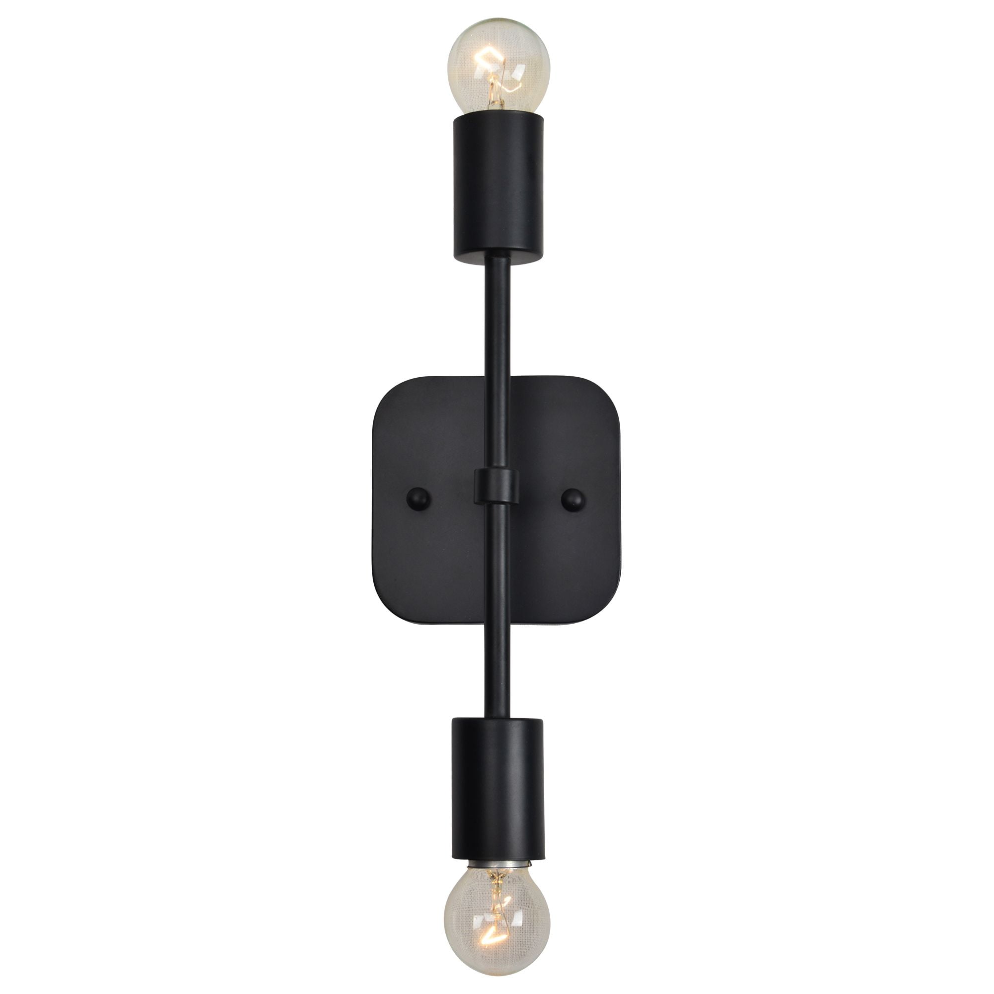 12" Matte Black Iron Modern Wall Sconce