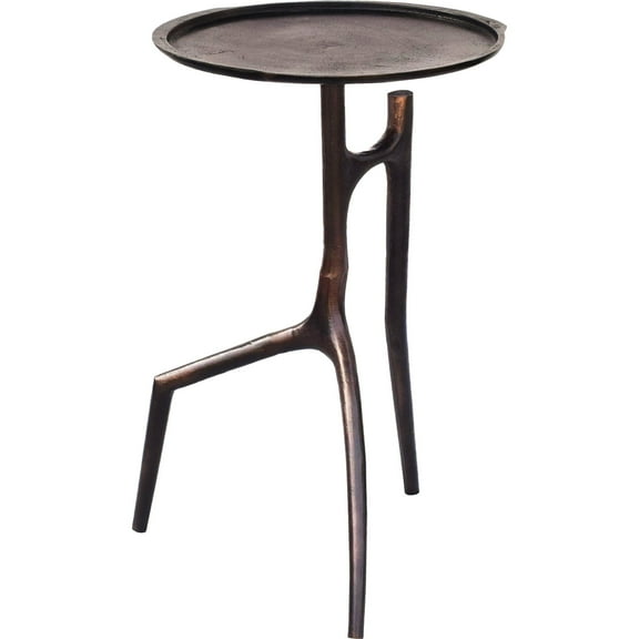 Signature Home Collection 25" Bronze Abstract Tree Branch Side Table