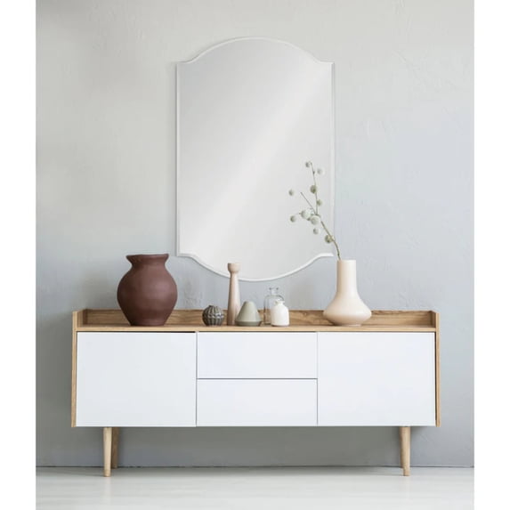 Signature Home Collection Frameless Beveled Arched Wall Mirror - 36"