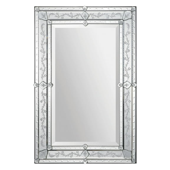Signature Home Collection 36" Venetian Design Framed Rectangular Wall Mirror