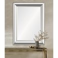thumbnail image 1 of Signature Home Collection 40" Silver Leaf Finished Wooden Framed Beveled Rectangular Wall Mirror, 1 of 5