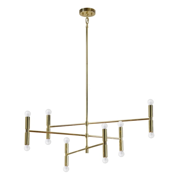 Signature Home Collection 42.5" Gold Adjustable Axis Ceiling Pendant Fixture